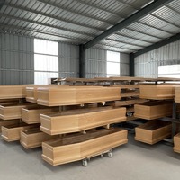 Venta superior-Ataúdes de madera-Ataúd de madera sólido-Ataúdes y ataúd personalizados para funeral