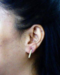 Traditional 925 Sterling <b>Silver</b> <b>White</b> Topaz Gemstones Affordable Classic Daily Wear Vintage Style Earrings - Product Image 6