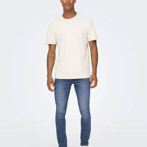 กางเกงยีนส์ทรงตรงผ้าถักน้ำหนักปานกลาง ระบายอากาศได้ดี สไตล์สตรีทแฟชั่นลำลอง ใส่ได้ทุกวัน ดีไซน์เหนือกาลเวลา - Product Image 4