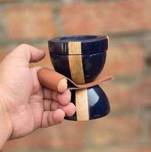 Brûleur d'encens en bois noir et résine, écologique, pour le bureau et la maison, avec parfum Oud Bakhoor, Ramadan - Product Image 1