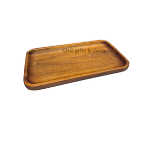 Oval Wooden Dining <b>Plate</b> with Tea Cup for Hotel Solid Wood Restaurant Tray for Serving Food - Product Image 5