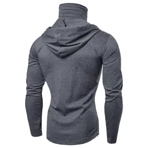 Sweat à capuche fin à manches courtes pour hommes avec masque sweat-shirt décontracté épissure grand masque sweat à capuche hauts à capuche cyclisme - Product Image 4