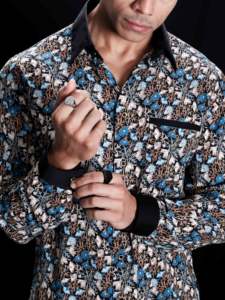 Camisa Estampada Multicolor con Logotipo Personalizado al por Mayor, Camisas de Franela Personalizables, Camisa de Manga Larga a Cuadros para Hombre - Product Image 4