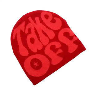 Offre Spéciale professionnel nouveau Style unisexe tricoté personnalisé hiver chapeaux Jacquard partout impression Logo Beanie chapeaux - Product Image 6