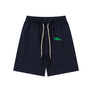 Nouveaux shorts de jogging streetwear pour hommes, couleur unie, coupe ample, taille haute, en toile, 220 g/m², coton/polyester épais, imprimés - Product Image 4