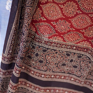 Nueva llegada bufanda Ajrak bordada a mano mejor diseño colección de verano bordado Artificial Ajrak Dupatta - Product Image 3