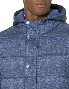 Logotipo personalizado impreso al aire libre pulóver hombres chaquetas acolchadas tela de invierno con cuello con capucha precio - Product Image 3