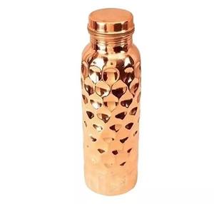 Eco-Friendly Hammered Copper <b>Water</b> <b>Bottle</b> with Lid Ayurvedic Health Benefits <b>Metal</b> <b>Water</b> <b>Bottle</b> - Product Image 6