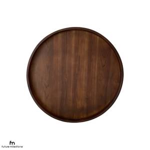 Vajilla decorativa rectangular de madera maciza Real Natural para servir fruta, plato de postre, bandeja para servir café, bandeja para servir café - Product Image 2