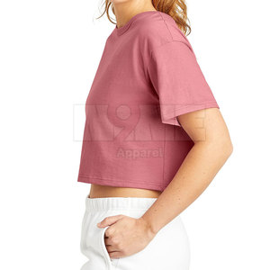 Diseño personalizado Mujeres Crop Top Camiseta Profesional de buena calidad Mujeres Crop Top Camiseta para la venta en línea - Product Image 2