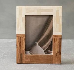 Elegante Marco de Fotos con Incrustaciones de Resina, Modelo Redondo con Diseño de Cuerno, Hecho a Mano, Decoración para Bodas, Hogar y Oficina - Product Image 2