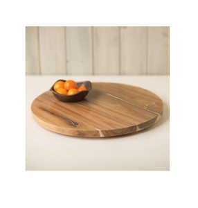 Organizador de almacenamiento de soporte giratorio Lazy Susan redondo de madera para uso de herramientas de pastel de taza trasera - Product Image 2
