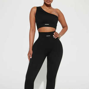 Soutien-gorge de sport à une épaule sans couture-Élégant, durable et parfait pour le fitness, le yoga et l'usure quotidienne - Product Image 3