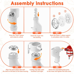 Accessoire de cuisine personnalisé pour machine à pâtes <span class=keywords><strong>KitchenAid</strong></span>, accessoires pour machine à pâtes avec 7 plaques à pâtes interchangeables pour <span class=keywords><strong>KitchenAid</strong></span> - Product Image 4