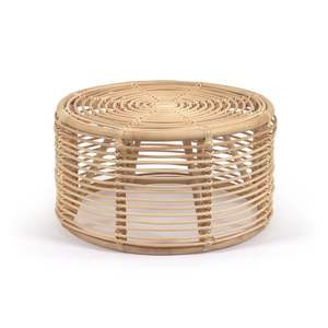 Handcrafted rattan stool <b>with</b> intricate weaving and durable structure perfect for home decor and <b>seating</b> in living room or patio - Product Image 6