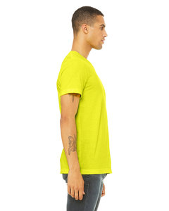 Bella + Canvas Unisex CVC Jersey con cuello en V camiseta amarilla neón diseño clásico con cuello en V transpirable Casual ligero cuello en V camiseta - Product Image 4