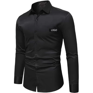 Camisa de vestir con puños franceses de estilo clásico a la moda 2025 para hombre, ropa Formal de talla grande con cuello de alfiler a cuadros de manga larga - Product Image 4