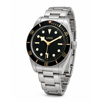 Nouvelle montre mécanique automatique pour homme avec logo personnalisé, cristal saphir, étanche 5ATM, acier inoxydable, 41 mm, OEM disponible, 154