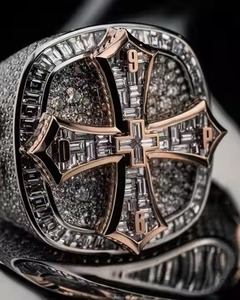 Baguette วินเทจและรอบตัดแหวนเพชร Moissanite สำหรับงานแต่งงานของขวัญงานหมั้นปาร์ตี้หรือเครื่องประดับครบรอบ - Product Image 1