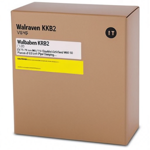 Abrazaderas Tubulares de Doble Extremo Walraven KSB2 EV 75-79 mm EPDM M8/M10, Paquete de 50 para Sujetar Tuberías - Product Image 3