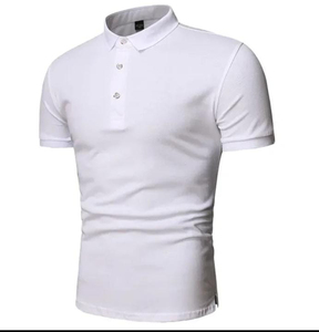 Chemises polo pour hommes 100% coton, vêtements de golf, manches courtes, t-shirts vierges avec fermeture à boutons et t-shirts anti-froissement - Product Image 3