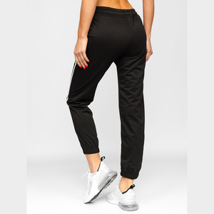 Mujeres de alta calidad Flair Casual pantalones apilados logotipo personalizado pantalones de chándal poliéster algodón Jogger pantalones de chándal - Product Image 6
