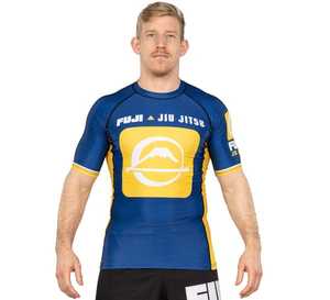 เสื้อออกกำลังกายแขนสั้น2025รัดรูป BJJ MMA Jiu Jitsu ทนทานไม่แข็ง - Product Image 1