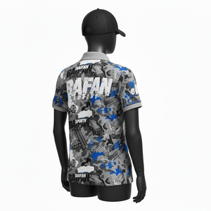 Camiseta Polo para Mujer, Poliéster Piqué Premium GSM, Absorbe la Humedad, Gris Azul, Sublimación, Logotipo Personalizado, Camisetas Polo de Algodón para Mujer - Product Image 5