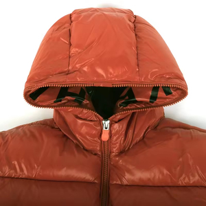 Veste d'hiver personnalisée bouffante à capuche de couleur unie, veste en duvet rembourrée de haute qualité pour hommes - Product Image 4
