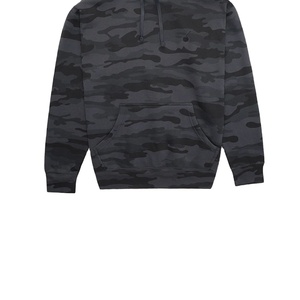 Sudadera con Capucha Gruesa de Invierno con Estampado Digital Camuflaje Negro y Gris, con Bolsillo |   Comercio Independiente - Product Image 5