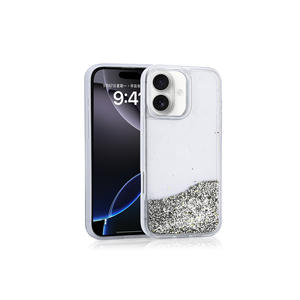 Funda de Silicona Transparente de Lujo Netzy para iPhone 16 XS 7 Plus A53 - Plateado Brillante, Suave y Resistente a Golpes - Product Image 1