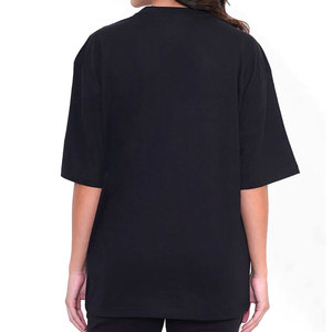 Camiseta holgada de gran tamaño para mujer, vestido de algodón, camisetas lisas para mujer, Camiseta larga holgada de gran tamaño para mujer - Product Image 4