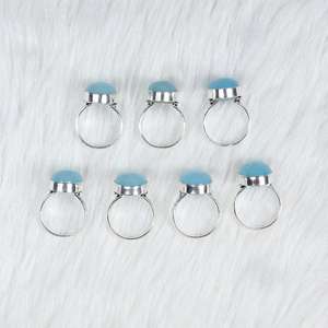 Natural Aqua Onyx Gemstone a granel al por mayor para la fabricación de joyas de boda Juego de bisel de estilo informal con suministro de plata - Product Image 5