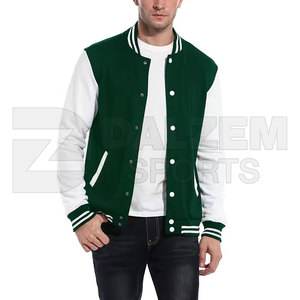 Nouvelle veste à la mode Streetwear High Street Varsity pour hommes, couleur unie avec motif brodé imprimé - Product Image 1