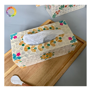 Handmade Wooden <b>Tissue</b> <b>Box</b> with Mother <b>of</b> Pearl Inlay for Luxury Home Decor and Gift Collection - Product Image 2