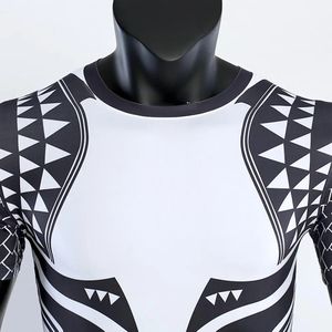 Rashguard de compression haute performance et écologique pour adultes unisexes, tissu extensible en spandex/nylon pour le fitness - Product Image 6