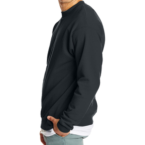 Buena calidad básico 100% algodón clásico cómodo básico sudadera piedra Vintage bordado logo pulóver para hombres - Product Image 4