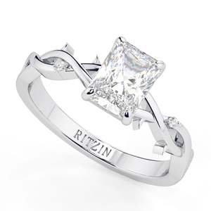1.50CT Radiant Cut Diamond Twisted Anniversary Ring para mujer - Product Image 3