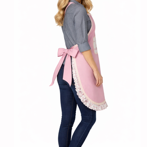 Promotional <b>Apron</b> Print Design Lightweight Breathable Restaurant Chef <b>Cooking</b> Cleaning Cotton <b>Apron</b> Linen With Lace - Product Image 3