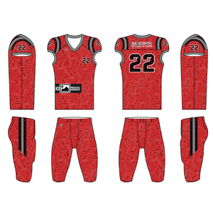 Venta al por mayor por encargo fútbol americano Jersey aparejo uniforme de fútbol con manga corta sublimación bordado apliques - Product Image 5