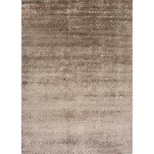 พรมไหมไผ่ถักมือสีเบจและสีน้ำตาลลายเรขาคณิตรูปสี่เหลี่ยมผืนผ้าสำหรับห้องนั่งเล่น หนา 10 มม. รุ่น AIBS-3039 - Product Image 1