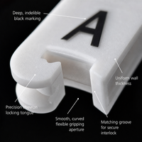 Penanda Kabel Nilon EC0 EC1 EC2 EC3 ECJ Pemasok OEM Nomor Router A-Z Label Penanda Selubung Spiral