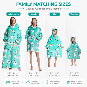 Bulk Custom Every Size Family Bonding <strong>Cosy</strong> Oversized Kangaroo Pockets Fitted Ribbed Warming Winter Woven Hooded Wearable <strong>Blanket</strong> - Product Image 5