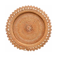 Napperon rotin bord pétoncle produits écologiques fabriqués au Vietnam décoration de table napperon tissé en gros moderne
