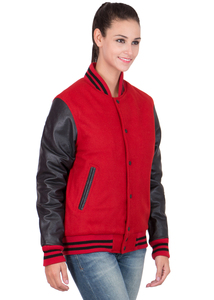 Venta al por mayor de manga completa Varsity Bomber Jacket Mujer Invierno Casual Patchwork Botones Bolsillos Impermeable Tallas grandes Opciones - Product Image 5