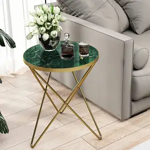 Popular Home Furniture Modern Style Round Coffee Table With Metal Frame Coffee Table For Hotel And Restaurant