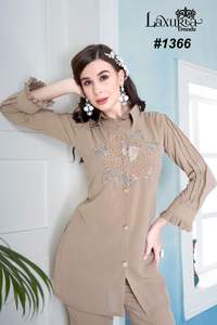 El último juego de cordones de trabajo impresos a mano de seda satinada de diseñador por Fab Zone - Product Image 2