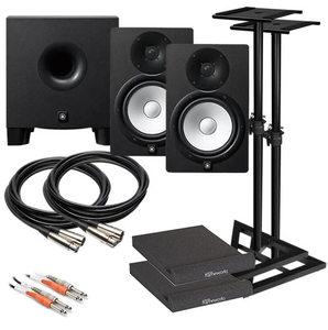 Moniteur de studio amplifié de 8 pouces de qualité supérieure HS8 avec supports et câbles - Product Image 4