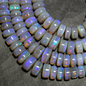 Cuentas de piedra lisa transparente de ópalo de fuego australiano natural forma redonda de 16 pulgadas - Product Image 1