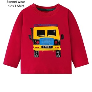 T-shirts à manches longues pour enfants en coton à col rond - Product Image 5